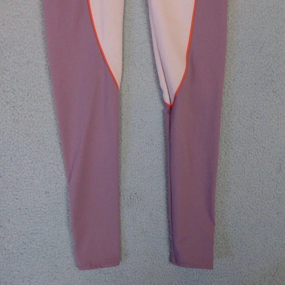 Fabletics Leggings Women's Small Purple Pink The Jessica High Waist Color Block